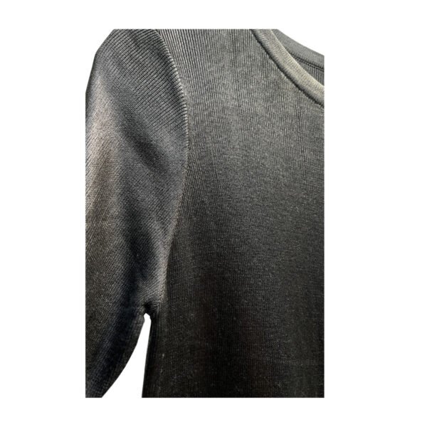 Blusa Manga Corta Tejido Brillante Negro - Imagen 2